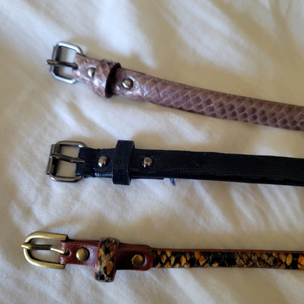 3 Thin Belts - image 1